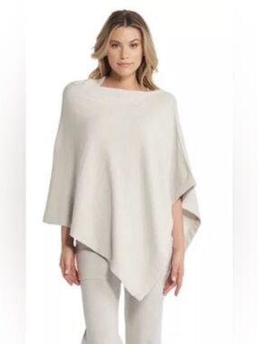 Barefoot Dreams CozyChic Ultra Lite Poncho One Size Cream Beige
